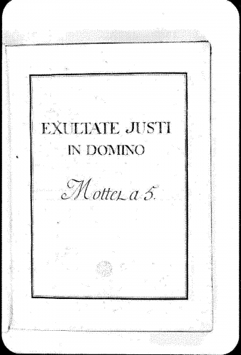 Lalande - Exultate justi in Domino, Grand motet - Compete score