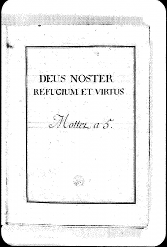 Lalande - Deus noster refugium, Grand motet - Score