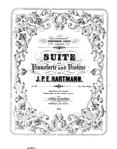 Hartmann - Suite for Piano and Violin - Score