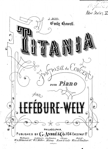 Lefébure-Wély - Titania - Score