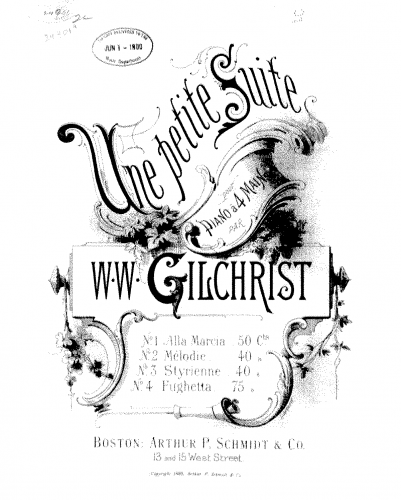 Gilchrist - Une Petite Suite, Schleifer 25 - No. 1: Alla Marcia