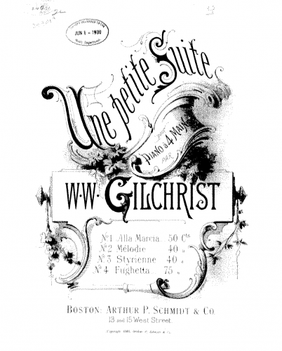 Gilchrist - Une Petite Suite, Schleifer 25 - No. 4: Fughetta