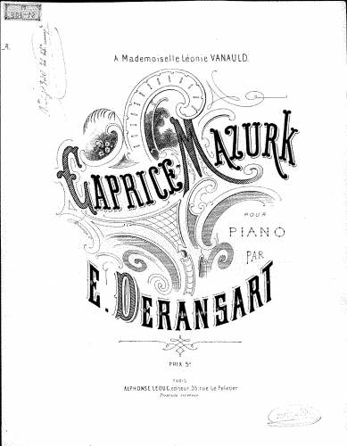 Deransart - Caprice-mazurk - Score