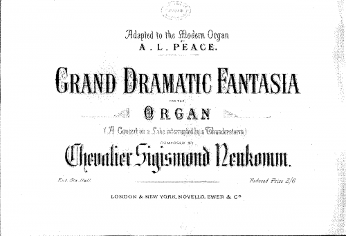 Neukomm - Grand Dramatic Fantasia - Score