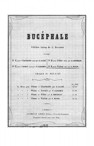 Dessaux - Bucéphale - For Violin (Depas) - Score