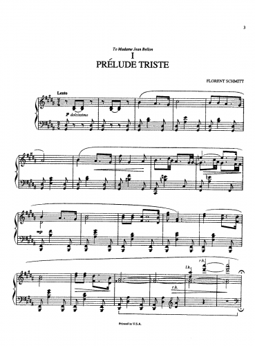 Schmitt - 3 Préludes, Op. 3 - Score