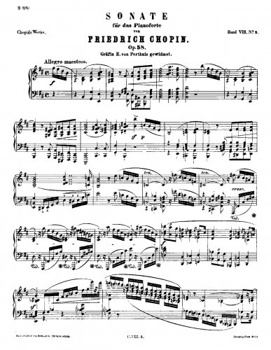 Chopin - Sonata No. 3 - Piano Score - Score