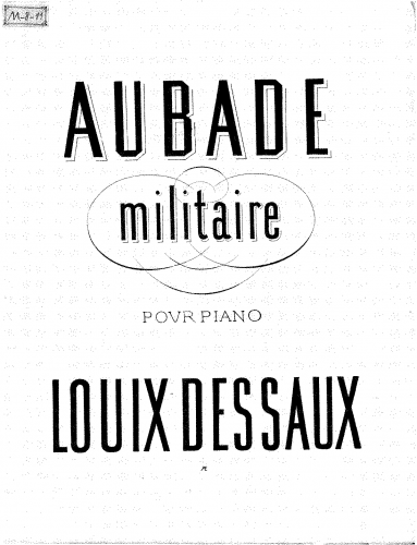 Dessaux - Aubade militaire - Score