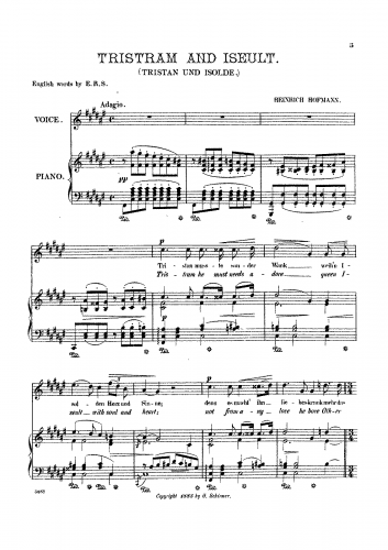 Hofmann - 5 Minnelieder - Score