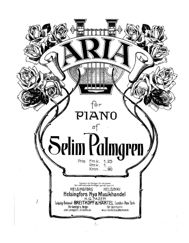 Palmgren - Aria for Solo Piano - Score