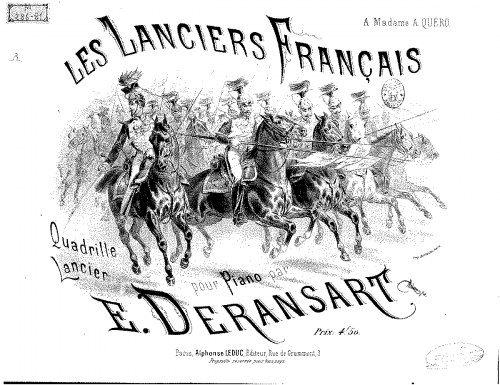 Deransart - Les lanciers français - Score
