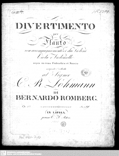 Romberg - Divertimento on a Finnish Theme