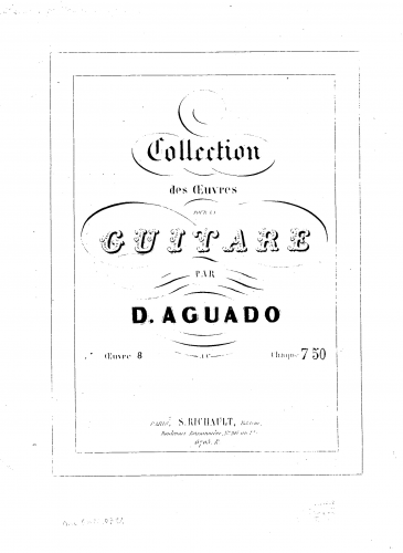 Aguado - Contredanses et Valses Faciles, Op. 8 - Score