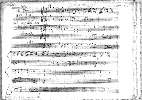 Galuppi - L'uomo femina - Scores Sinfonia - Score