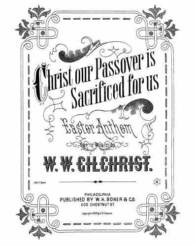 Gilchrist - Christ our Passover is Sacrificed for us, Schleifer 57 - Score