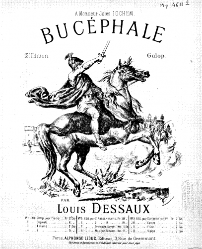 Dessaux - Bucéphale - For Piano 4 Hands (Micheuz) - Score
