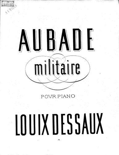 Dessaux - Aubade militaire - For Piano 4 Hands (Micheuz) - Score
