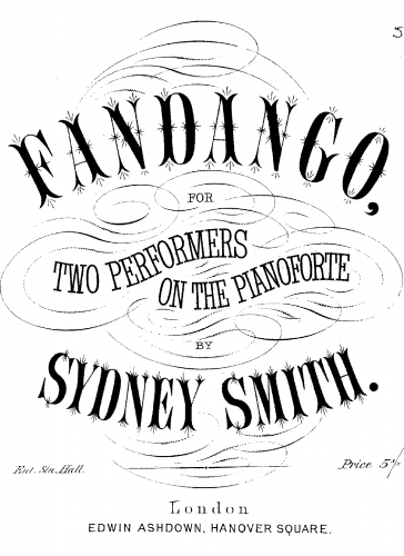Smith - Fandango in D-flat major, Op. 34 - For Piano 4 Hands (composer) - Score