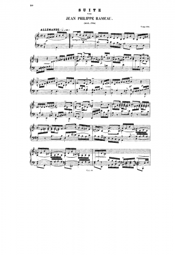 Rameau - Suite - Score