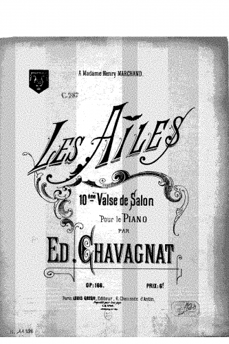 Chavagnat - Les ailes, 10ème valse de salon - Score