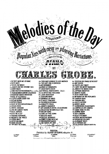 Grobe - Mozart's Favorite Waltz with Variations, Op. 752 - Score