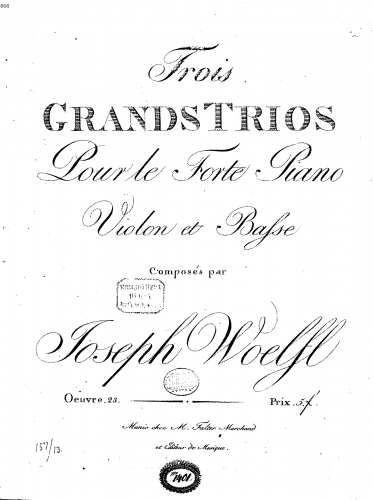 Woelfl - Piano Trios, Op. 23