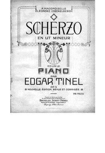 Tinel - Pieces for Piano - Score