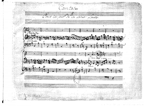 Rameau - Cantate pour le jour de la Saint-LouÃ¯s - Score