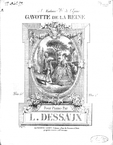 Dessaux - Gavotte de la reine - Score