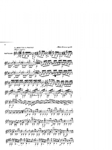 Carcassi - Fantaisie de l'opera 'La Muette De Portici', Op. 33 - Score