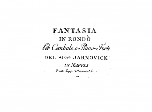 Giornovichi - Fantasia in Rondo for Harpsichord or Piano - Score