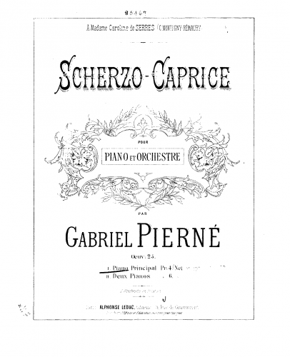 Pierné - Scherzo-caprice, Op. 25