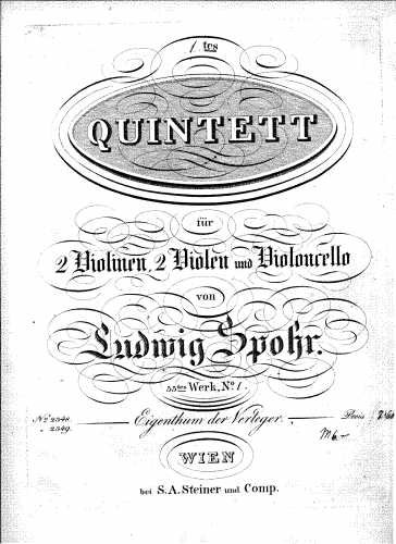 Spohr - String Quintet No. 1.