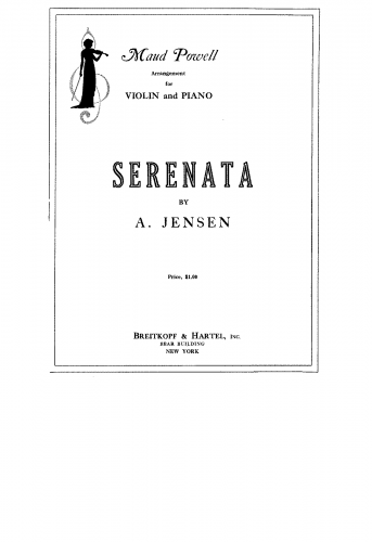 Jensen - Etüden - Serenata (No. 9) For Violin and Piano (Powell)