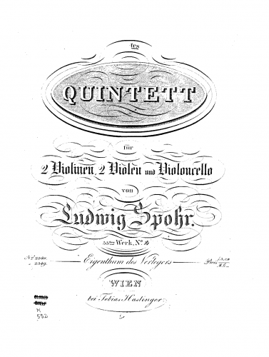 Spohr - String Quintet No. 2