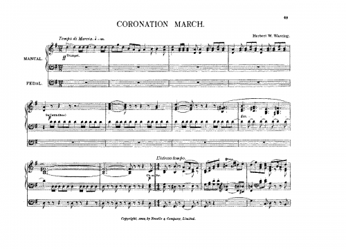 Wareing - Coronation March - Score