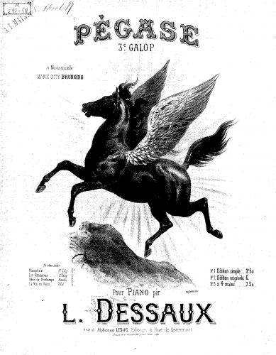 Dessaux - Pégase - For Piano 4 Hands (Micheuz) - Score