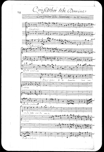 Dubuisson - Confitebor tibi Domine, Grand motet - Score