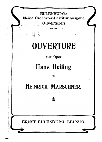 Marschner - Hans Heiling - Overture - Score