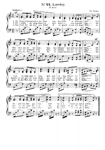 Silcher - Loreley - Piano Score