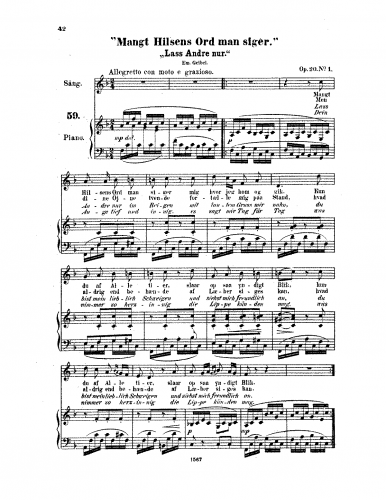 Kjerulf - 4 Sange - Score