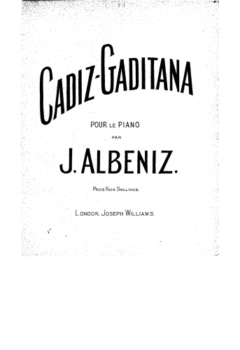 Albéniz - Suite Española No. 2, Op. 97 - 3. Cádiz-gaditana