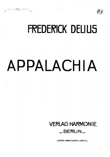 Delius - American Rhapsody - Vocal Score - Score