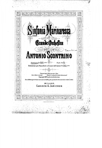 Scontrino - Sinfonia marinesca - Score