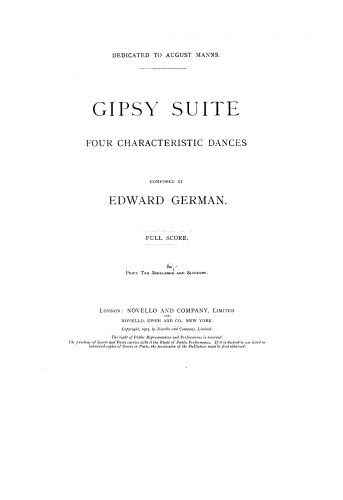 German - Gipsy Suite - Full Score - Score