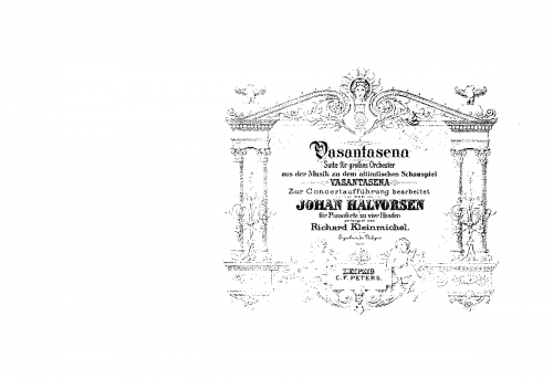Halvorsen - Vasantasena - For Piano 4 hands (Kleinmichel) - Score
