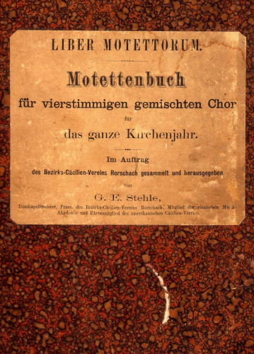 Stehle - Liber Motettorum - Complete Book (monochrome)