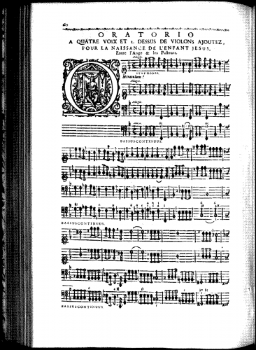 Lochon - Oratorio pour la naissance de l'enfant Jesus - Score