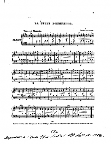 Wels - La belle Bohémienne in G major, Op. 32 - Score