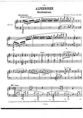 Oesten - Alpenrosen - Piano Score - Score